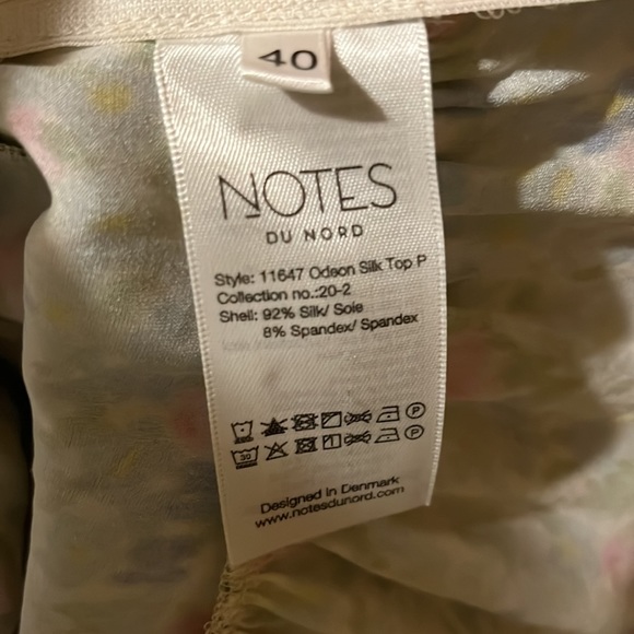 Notes du Nord silk top with flutter sleeves - Picture 7 of 8